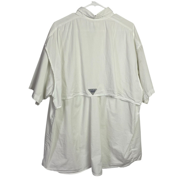 Columbia PFG Bonehead Shirt Mens XXL White Short Sleeve Vented Fishing Outdoor - Picture 2 of 8